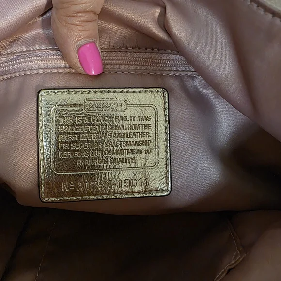 Coach Poppy Madras Plaid Pattern tote - Picture 5 of 5